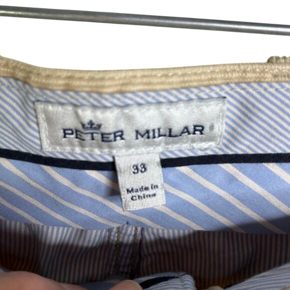 PETER MILLAR Corduroy Pants Mens 33 Tan Jean Cut Straight Leg Classic Mid-Rise - Picture 2 of 7